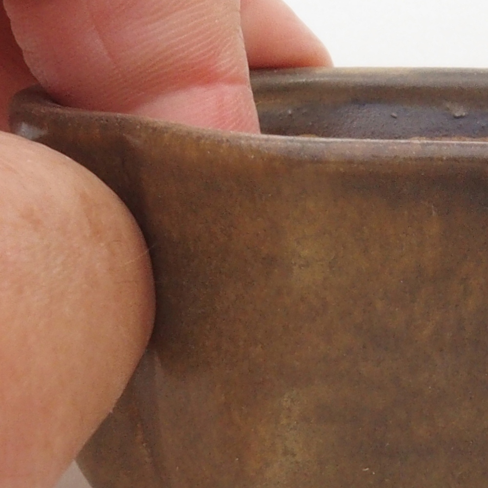 kerámia bonsai tál 10 x 8,5 x 4 cm, barna