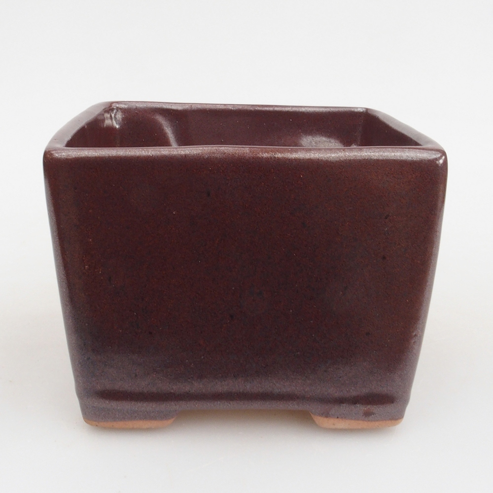 kerámia bonsai tál 11 x 11 x 8,5 cm, barna