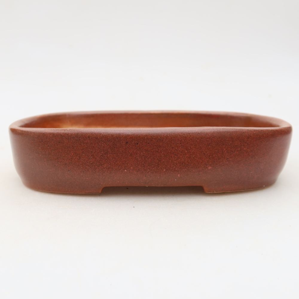 Kerámia bonsai tál, 16 x 11 x 3,5 cm, bordó színű