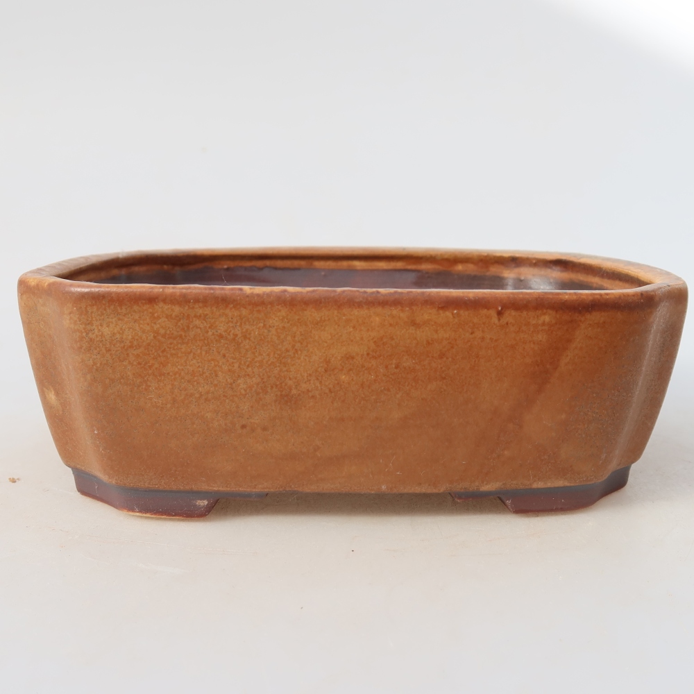 kerámia bonsai tál 17,5 x 14,5 x 5 cm, barna