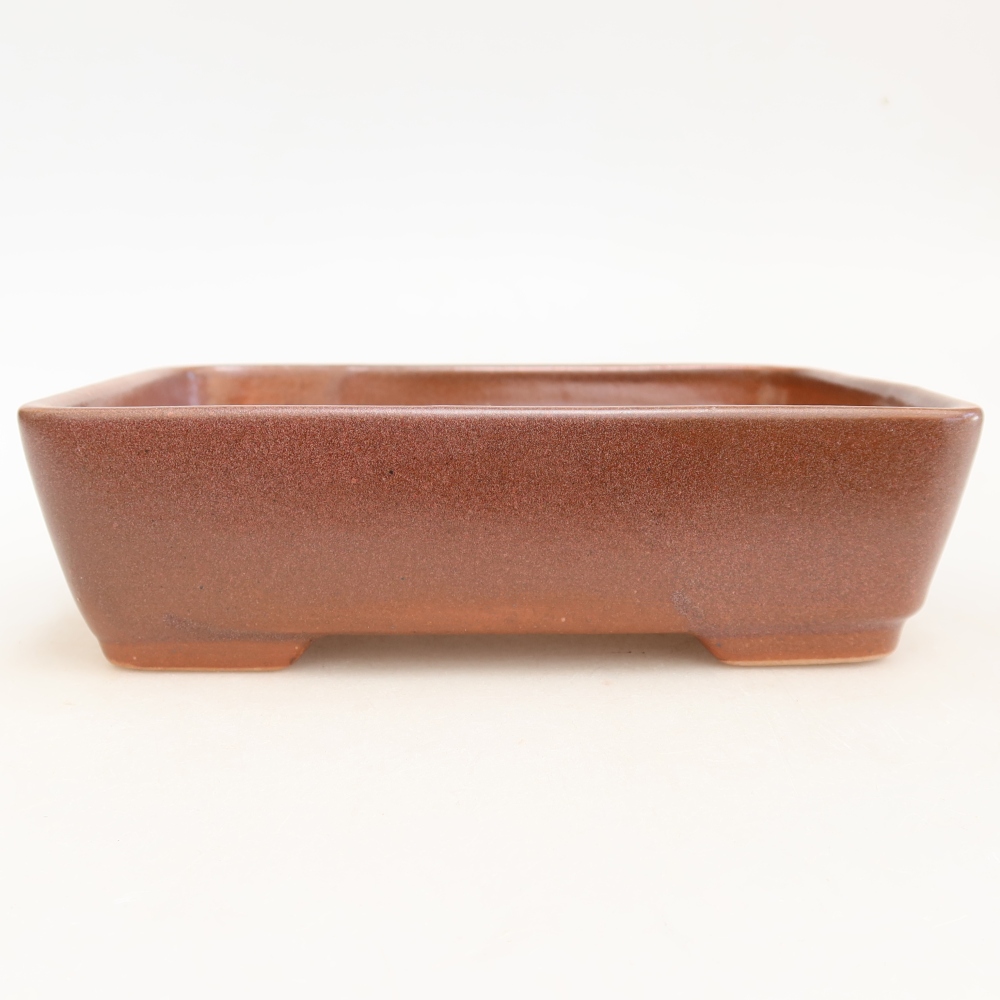 Kerámia bonsai-tál 18 x 13 x 5 cm, bordó színű