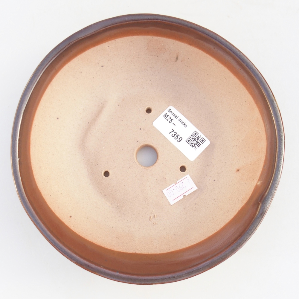 kerámia bonsai tál 17,5 x 17,5 x 5 cm, barna