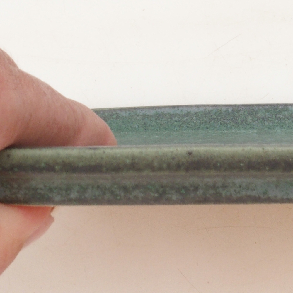 Kerámia tál H50 - 18 x 13 x 1 cm - zöld