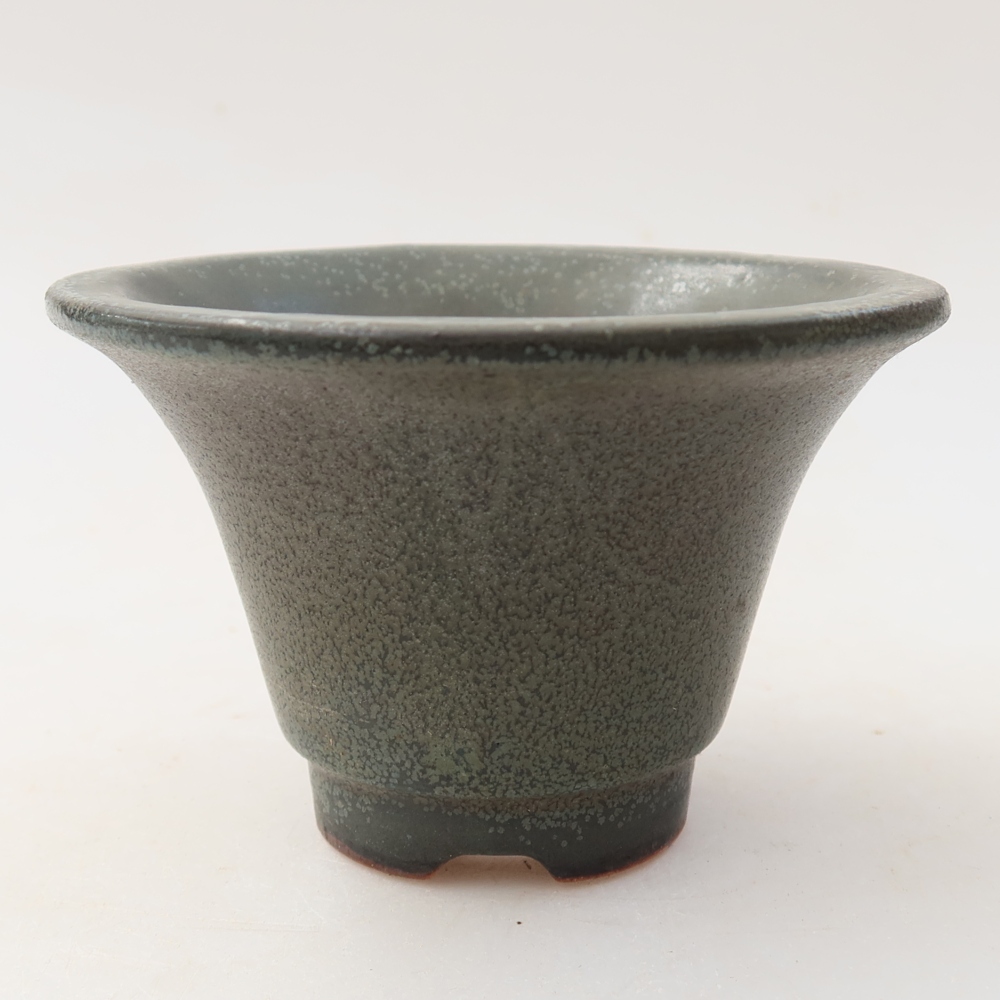 Kerámia bonsai-tál 10,5 x 10,5 x 7 cm, szín: szürke