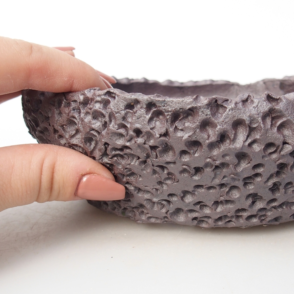 Kerámia bonsai tál 17 x 16,5 x 6 cm, fém színben