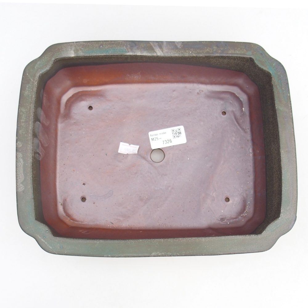 kerámia bonsai tál 27,5 x 22 x 7 cm, szürke