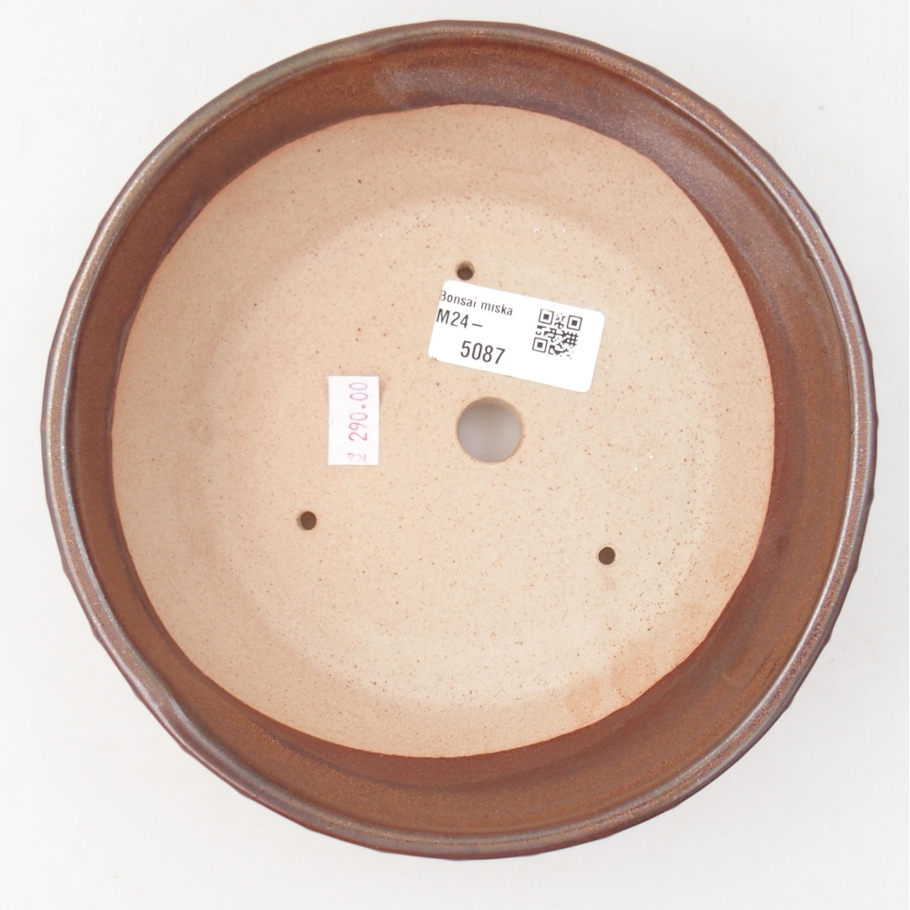 kerámia bonsai tál 17,5 x 17,5 x 5 cm, barna