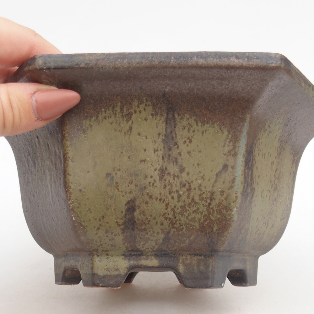 kerámia bonsai tál 18,5 x 16,5 x 9 cm, barna