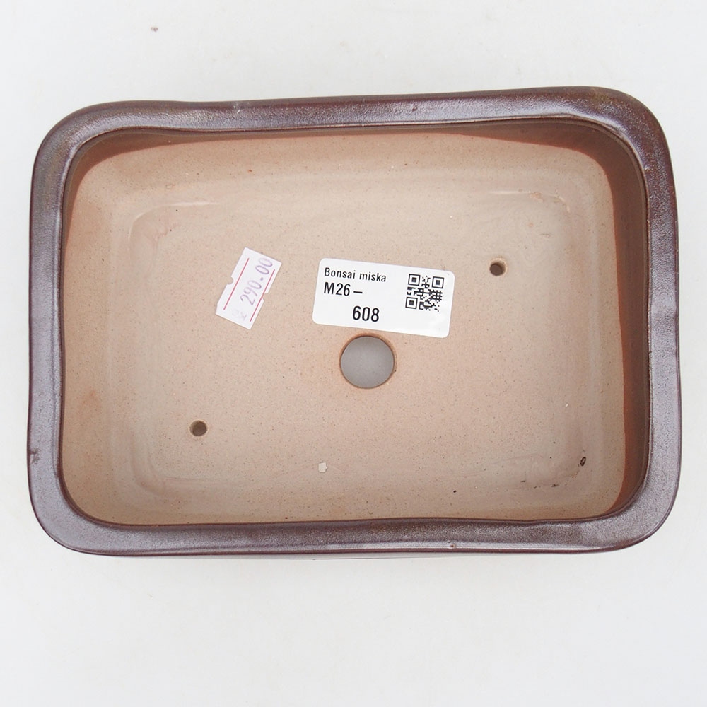 kerámia bonsai tál 17 x 12 x 5,5 cm, barna