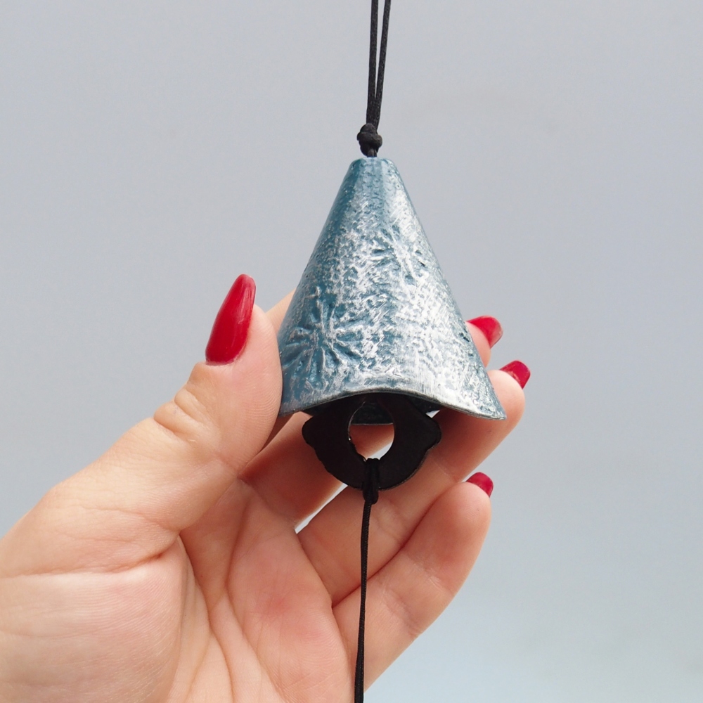 Fém harang, kék színű