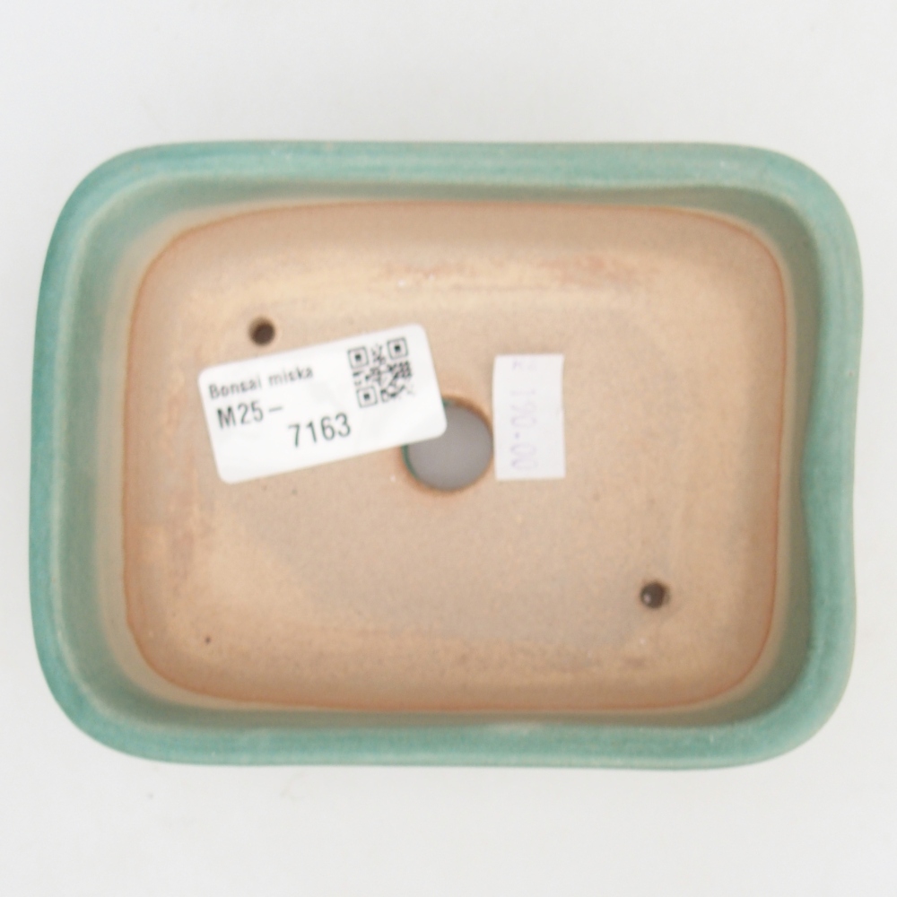 kerámia bonsai tál 12,5 x 10 x 5 cm, zöld