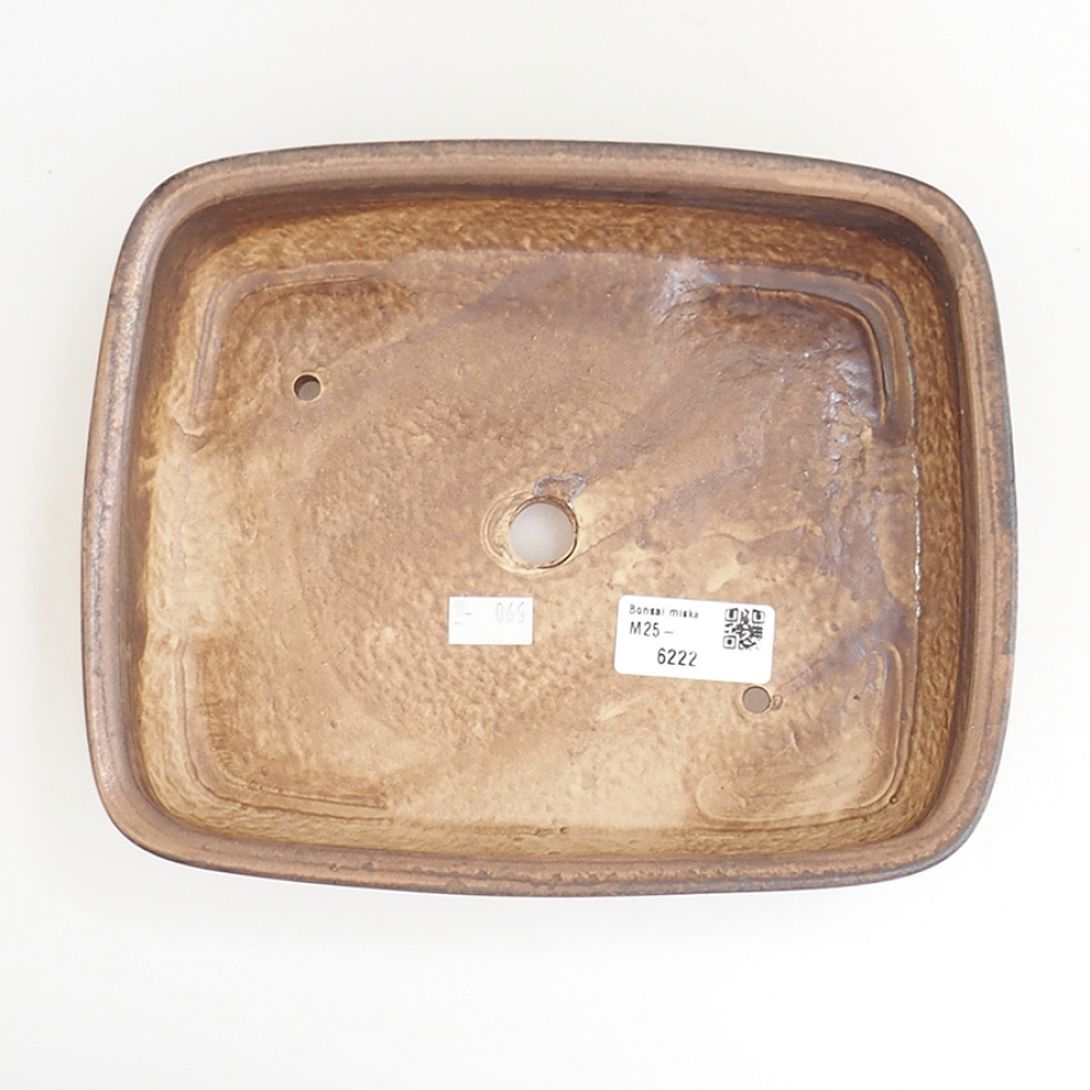 Kerámia bonsai tál 21,5 x 17,5 x 5,5 cm, barna