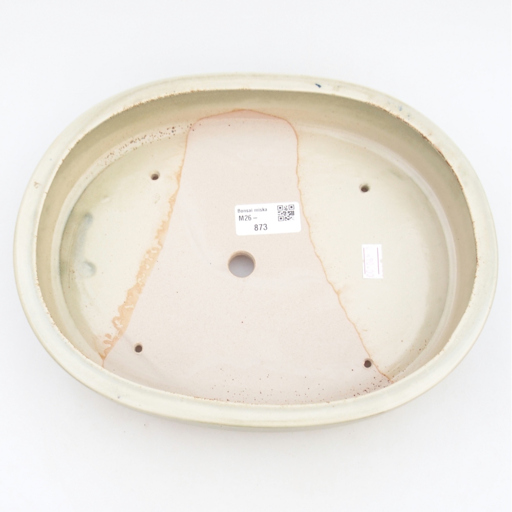 kerámia bonsai tál 26,5 x 21 x 5 cm, zöld