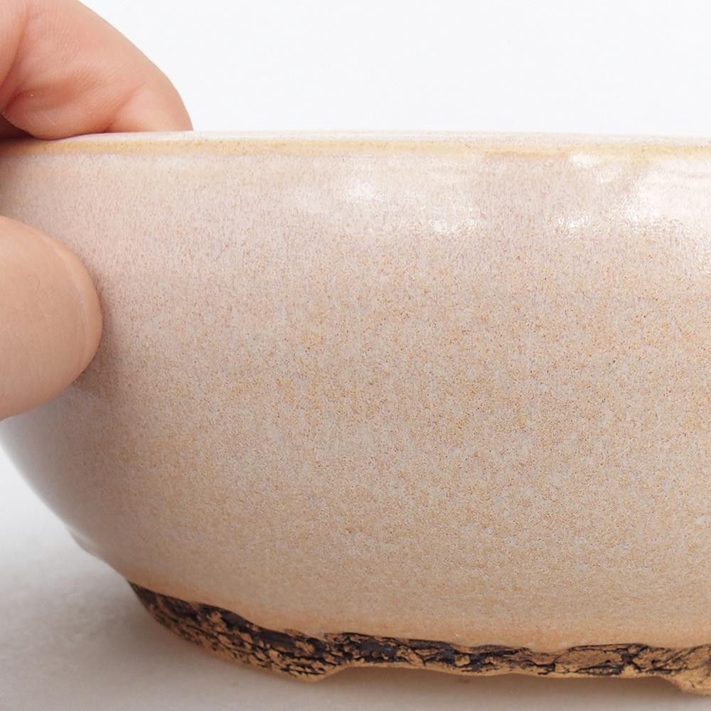 kerámia bonsai tál 18,5 x 18,5 x 7,5 cm, bézs színben