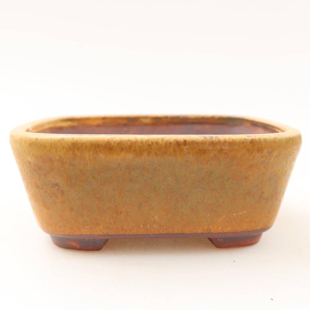 kerámia bonsai tál 10 x 8,5 x 4 cm, zöld