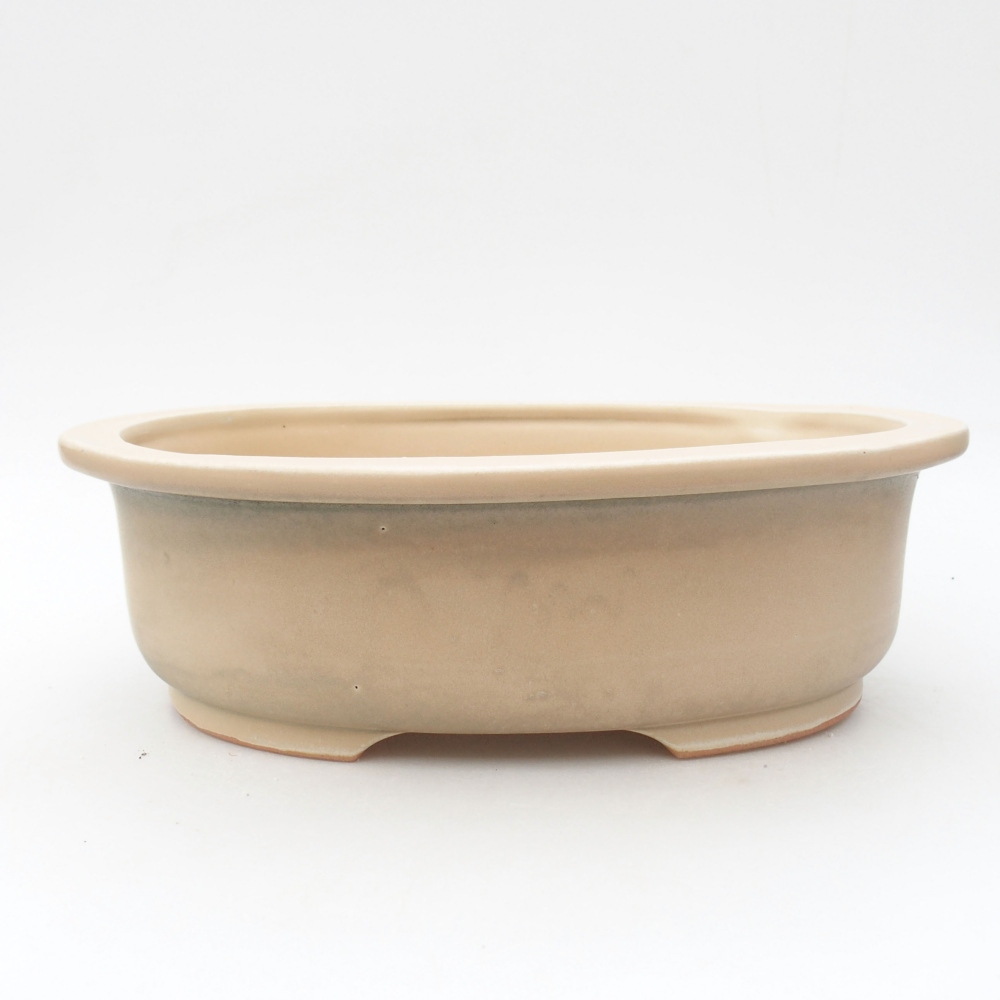 kerámia bonsai tál 26 x 22 x 8 cm, bézs színű