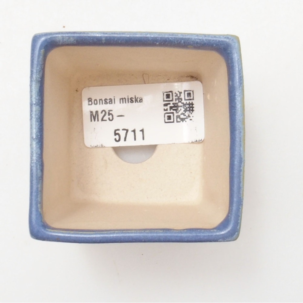 Mini bonsai tál 5,5 x 5,5 x 6,5 cm, kék színben