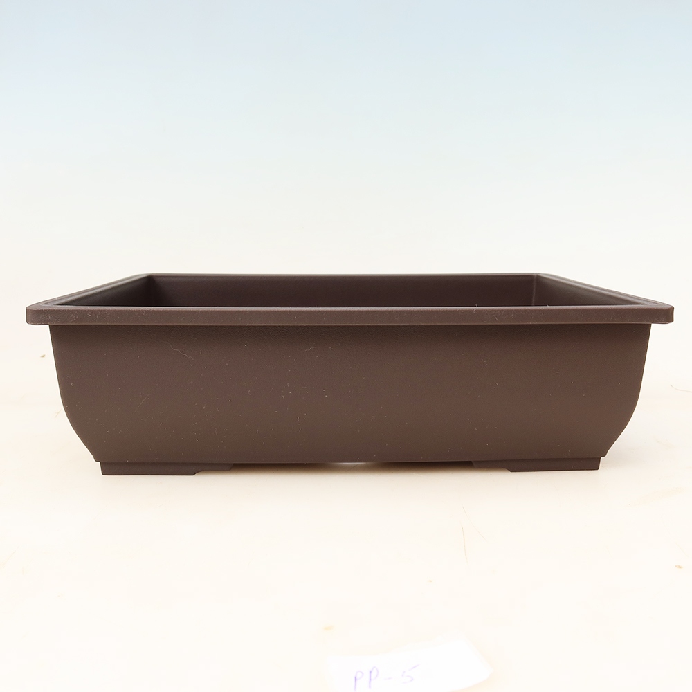 MP-5 műanyag bonsai-tál – 28 x 21 x 8 cm, barna színű