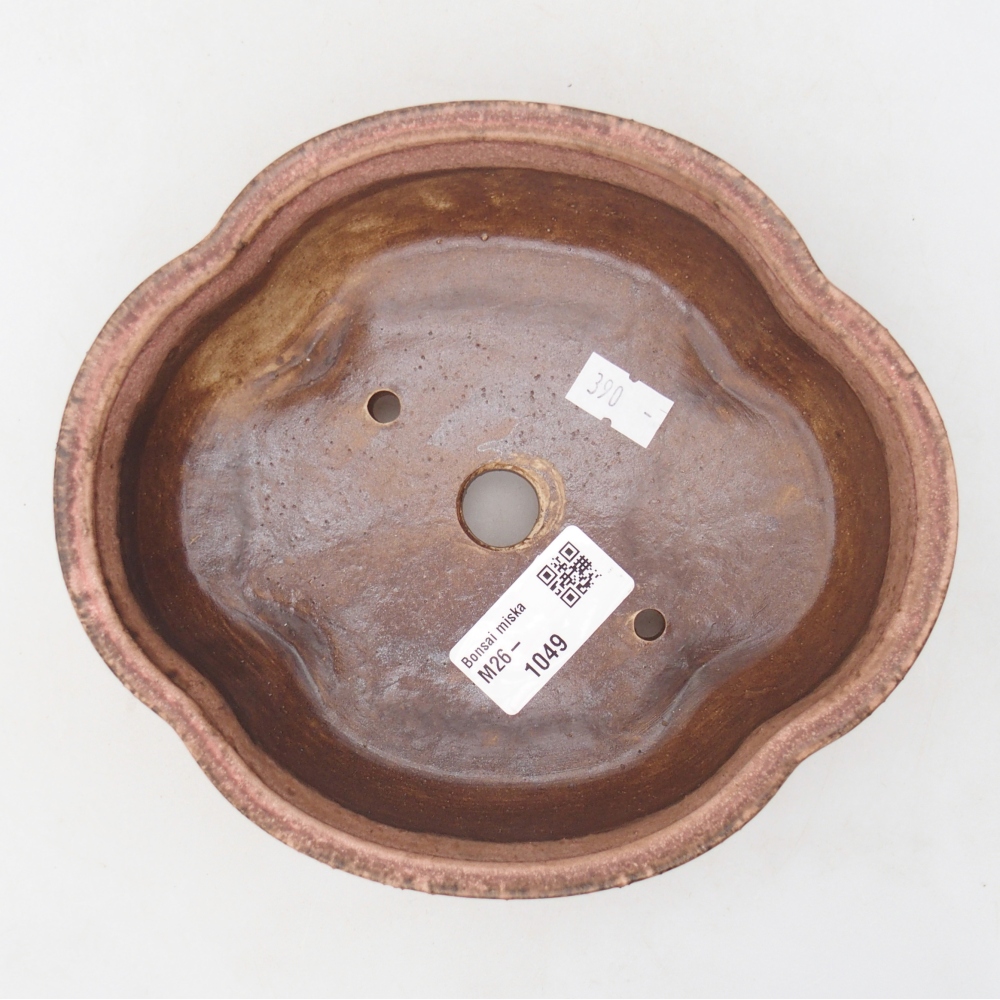 Kerámia bonsai tál 17 x 15,5 x 5,5 cm, rózsaszínű