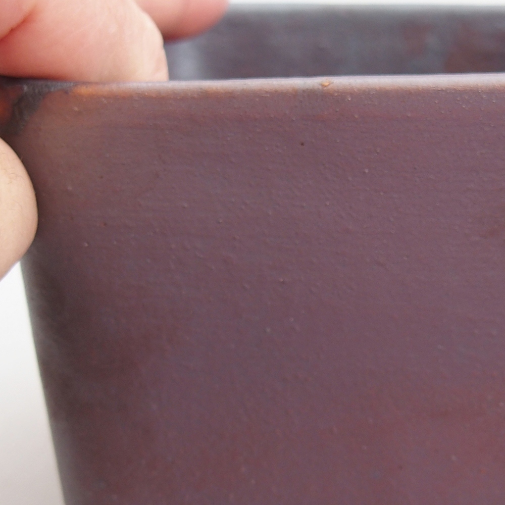 Kerámia bonsai tál 10 x 10 x 8 cm, fém színben