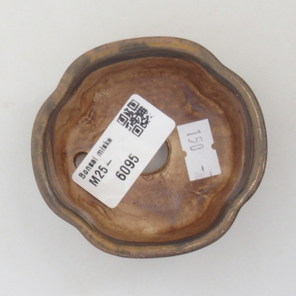 kerámia bonsai tál 10 x 8,5 x 4 cm, barna