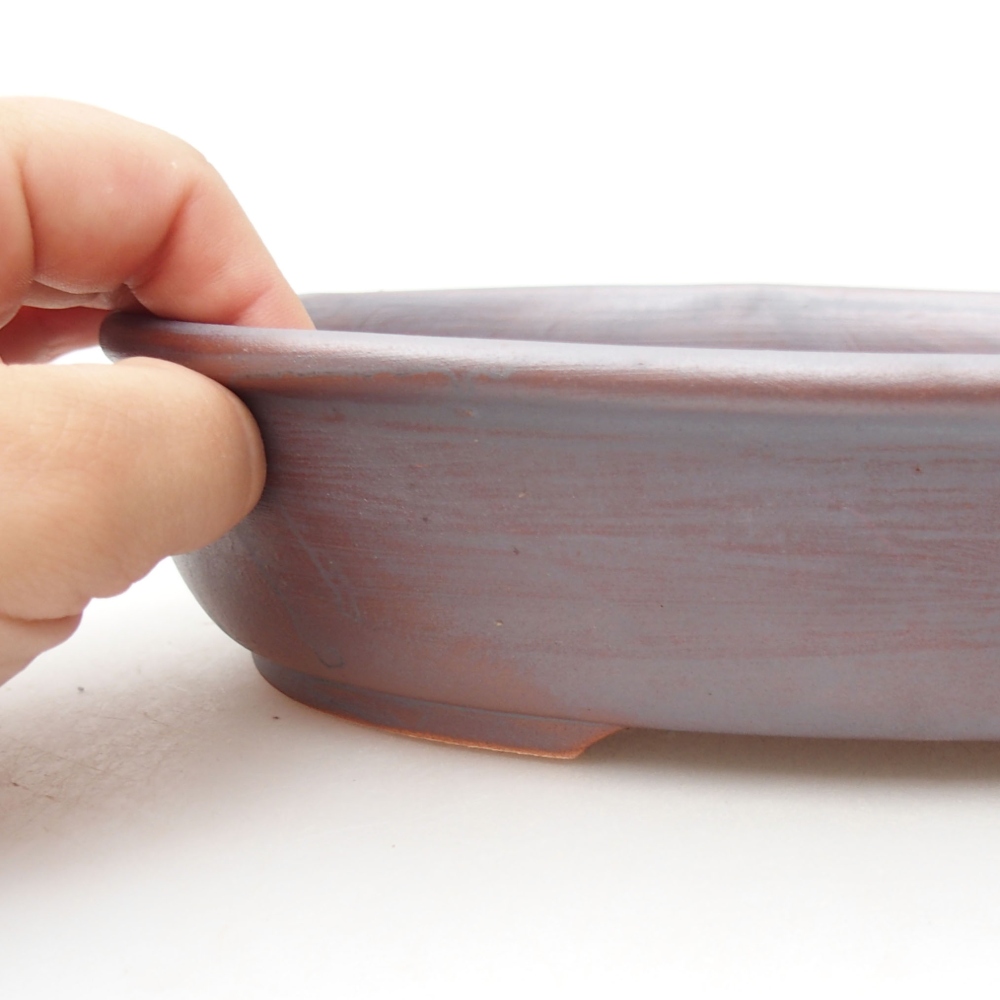 Kerámia bonsai tál 22 x 17 x 5 cm, fém színben