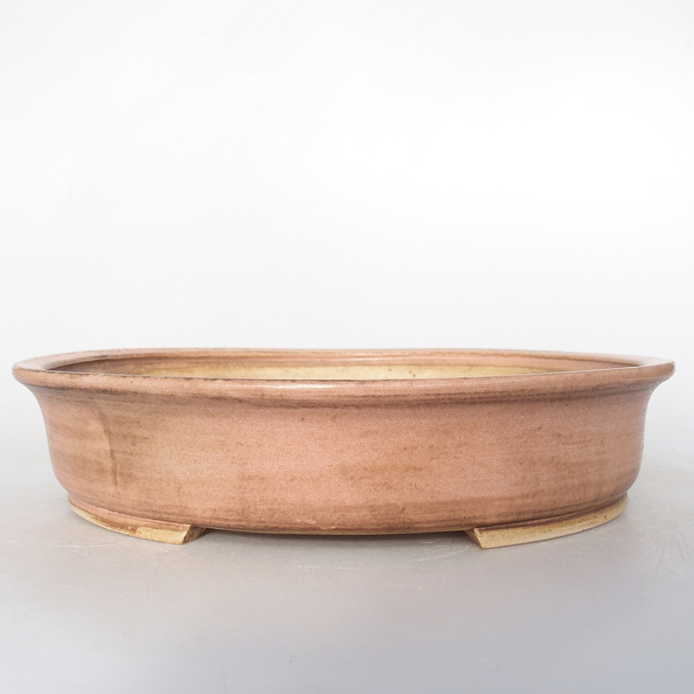 kerámia bonsai tál 28 x 24 x 6 cm, rózsaszínű