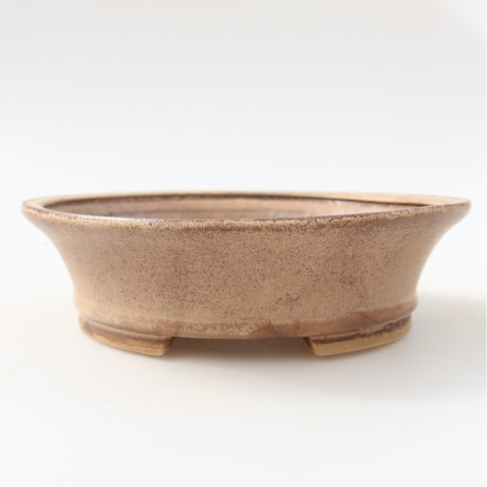 Kerámia bonsai-tál, 14,5 x 13 x 4 cm, rózsaszín