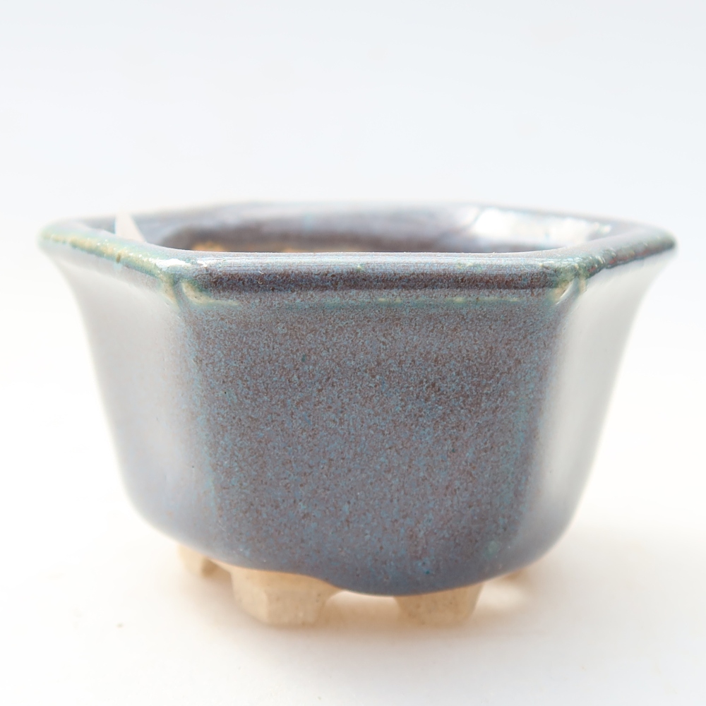 Kerámia bonsai tál, 5,5 x 5 x 3 cm, szürke színű