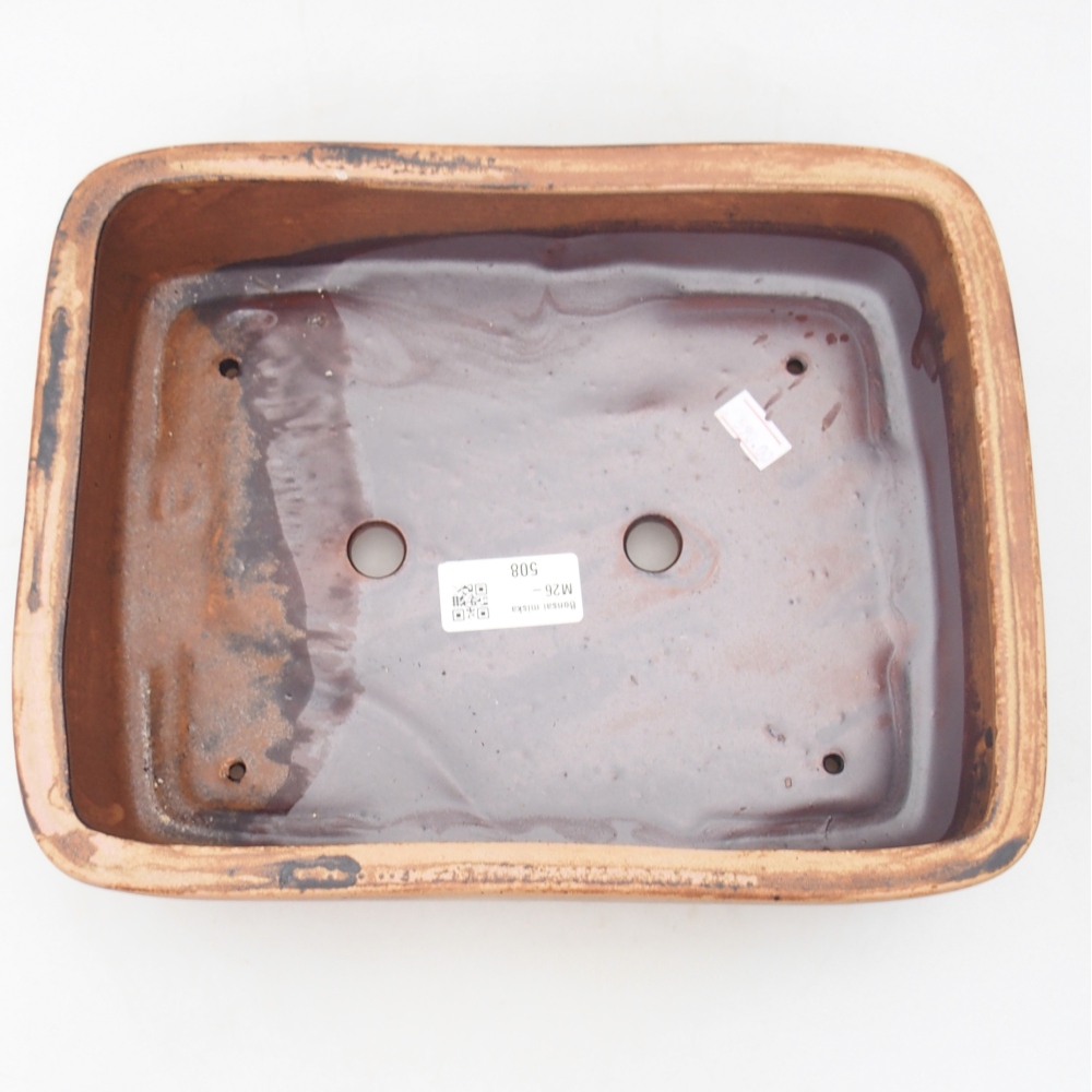 kerámia bonsai tál 26,5 x 20 x 6,5 cm, rózsaszínű