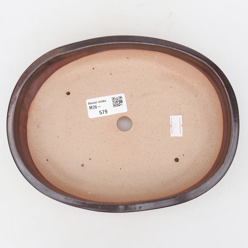 kerámia bonsai tál 22 x 17 x 4 cm, barna