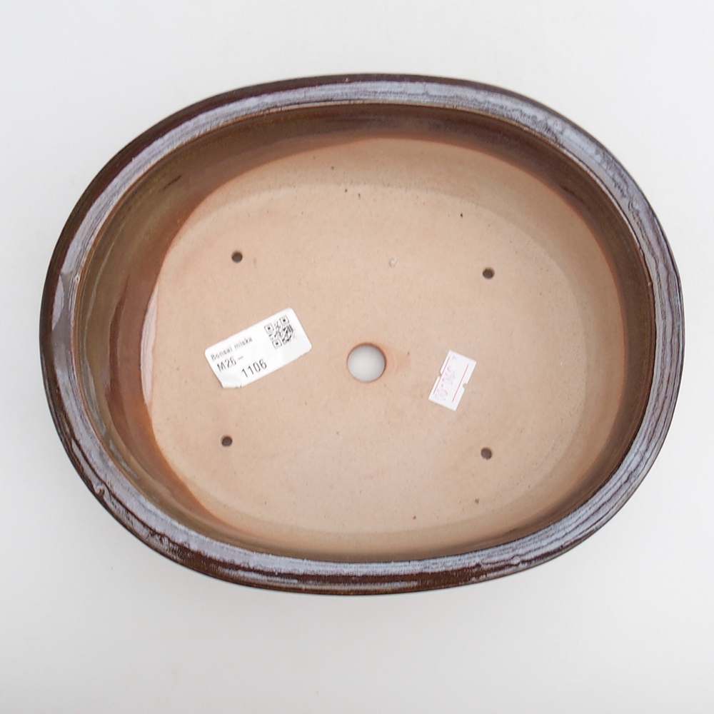 kerámia bonsai tál 23 x 19 x 7 cm, barna
