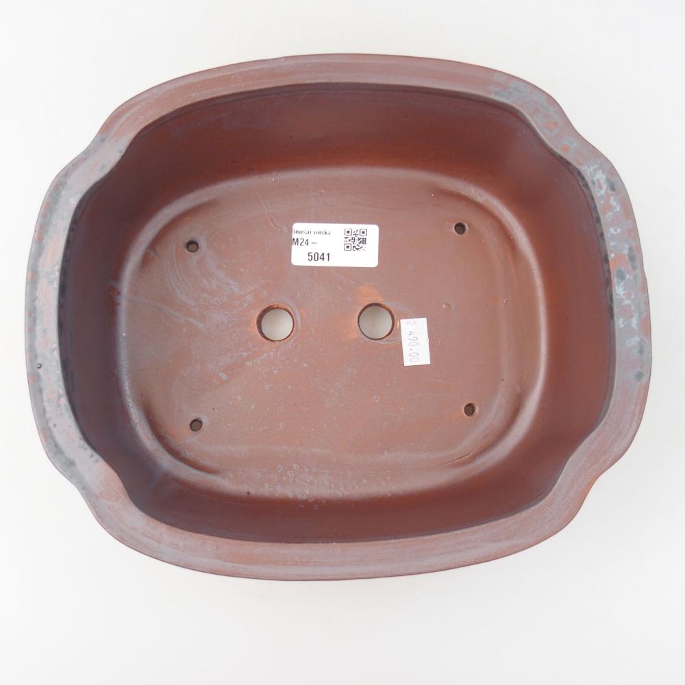 Kerámia bonsai tál 24,5 x 21 x 7 cm, fém színben