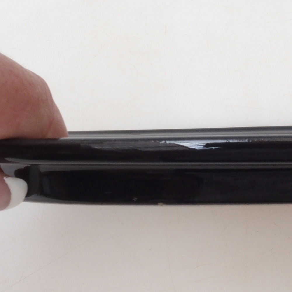 Bonsai ovális csészealj S - 20 x 16,5 x 1,5 cm - fekete