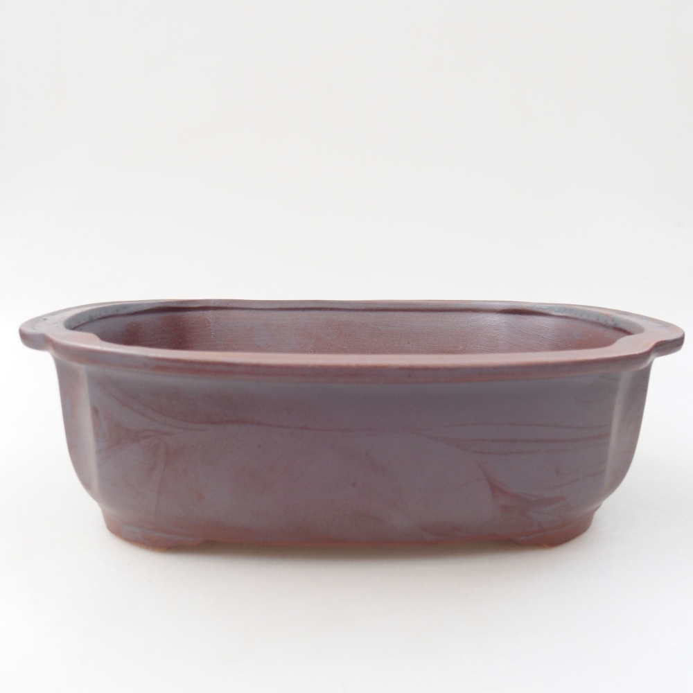 Kerámia bonsai tál 24,5 x 21 x 7 cm, fém színben