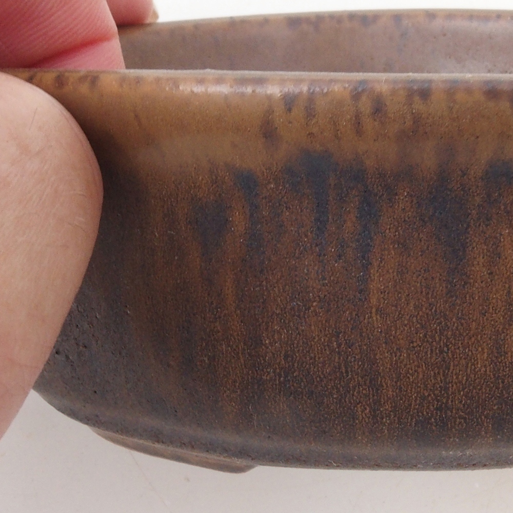 Bonsai tál H05 - 11 x 8 x 4 cm - barna