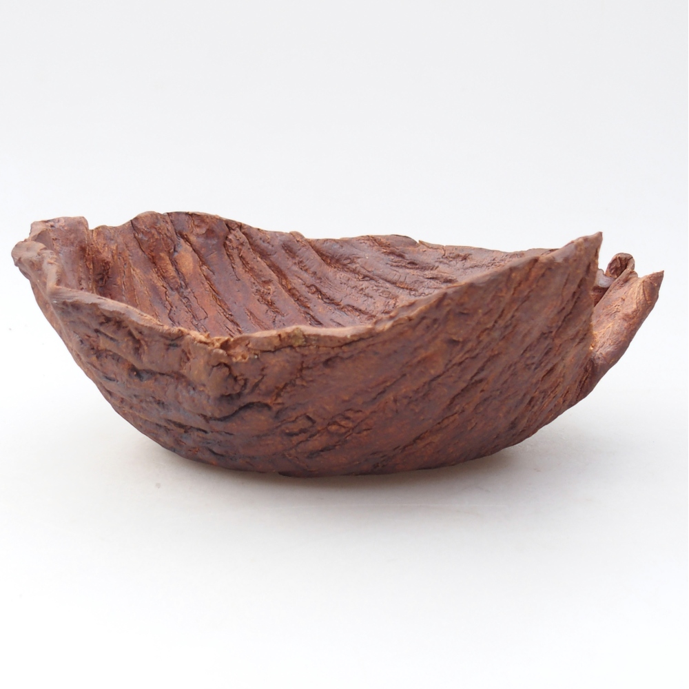 Kerámia kagyló 20 x 20 x 8 cm , barna színű