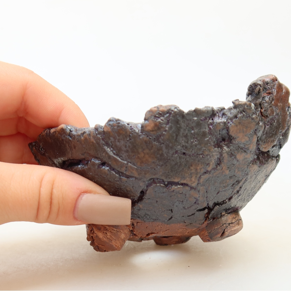 Kerámia tojáshéj  10,5 x 10,5 x 6 cm, barna színű