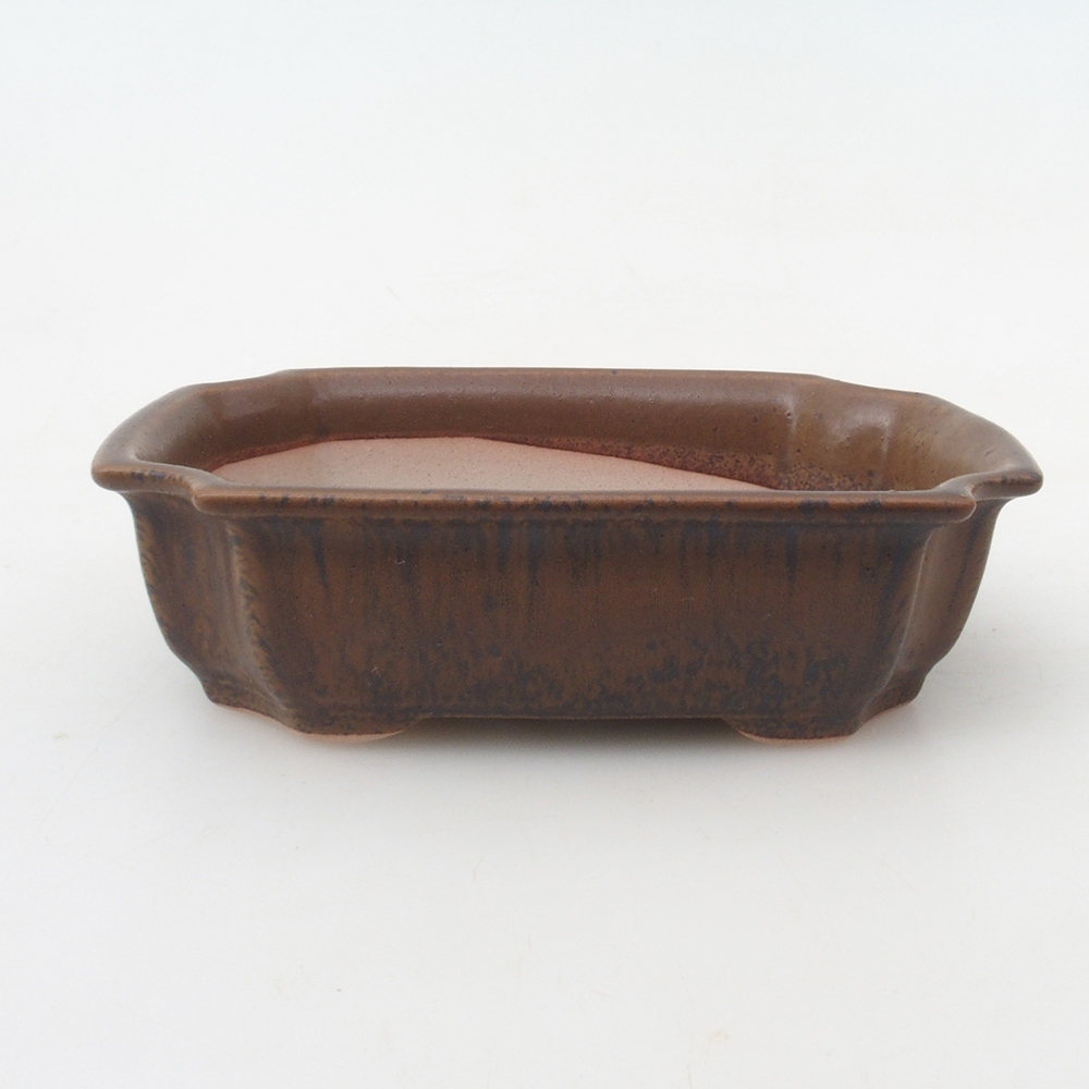 Bonsai tálka H03 - 16,5 x 12 x 4,5 cm. - barna