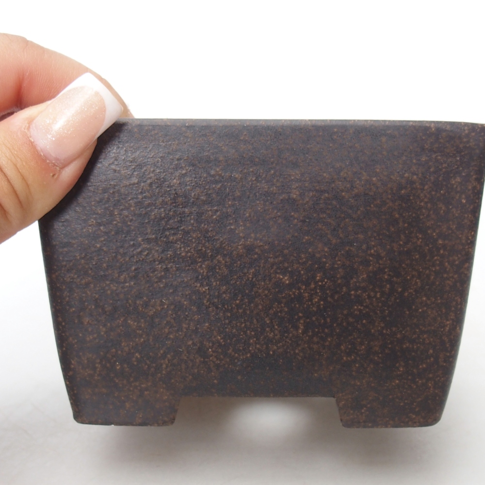 Tál 10 x 10 x 7 cm barna okkersárga