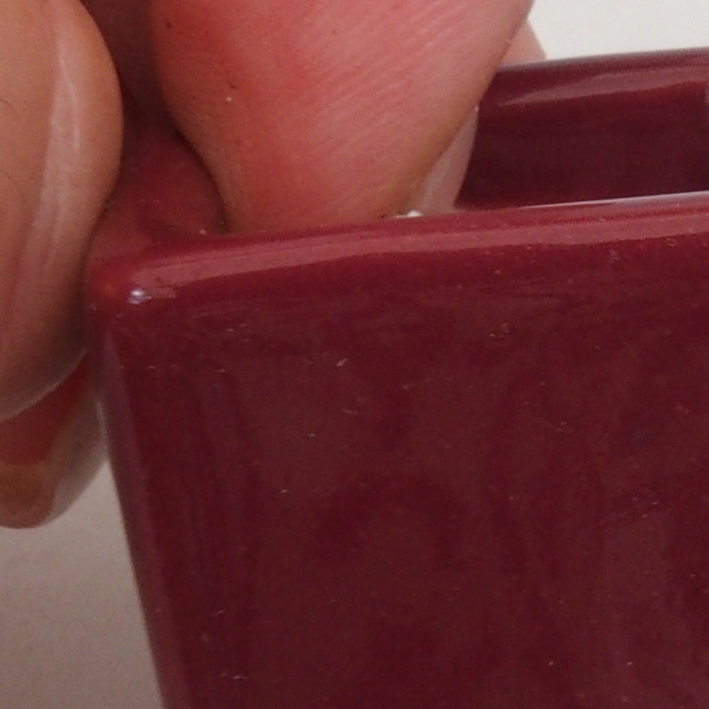 Mini bonsai tál 3 x 3 x 3,5 cm, bordó színű