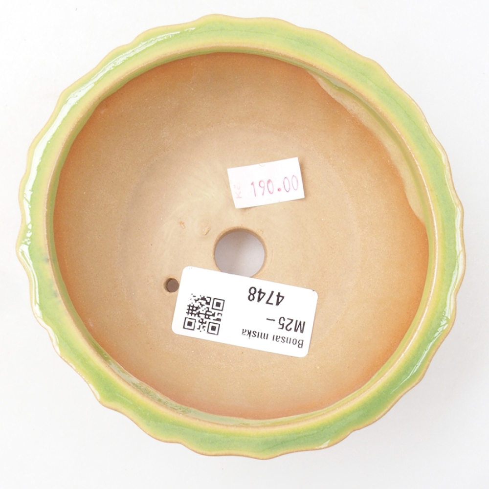 kerámia bonsai tál 11 x 11 x 5 cm, zöld