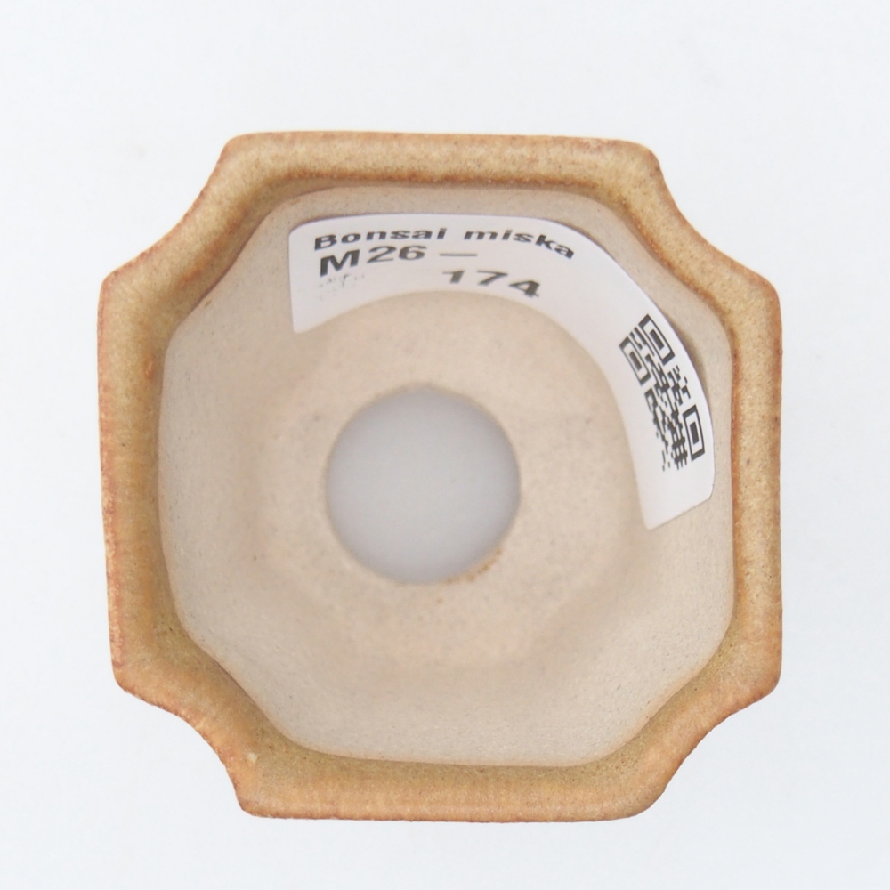 Mini bonsai tál 4,5 x 4,5 x 4 cm, barna
