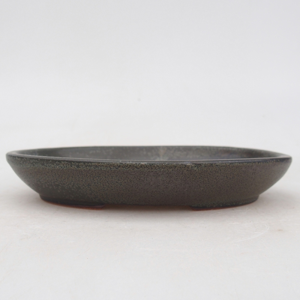 kerámia bonsai tál 15,5 x 11 x 2,5 cm, szürke