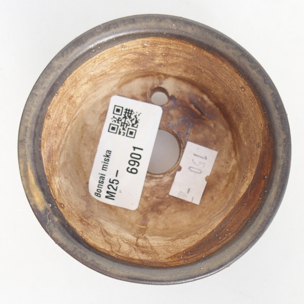 kerámia bonsai tál 8 x 8 x 4,5 cm, barna