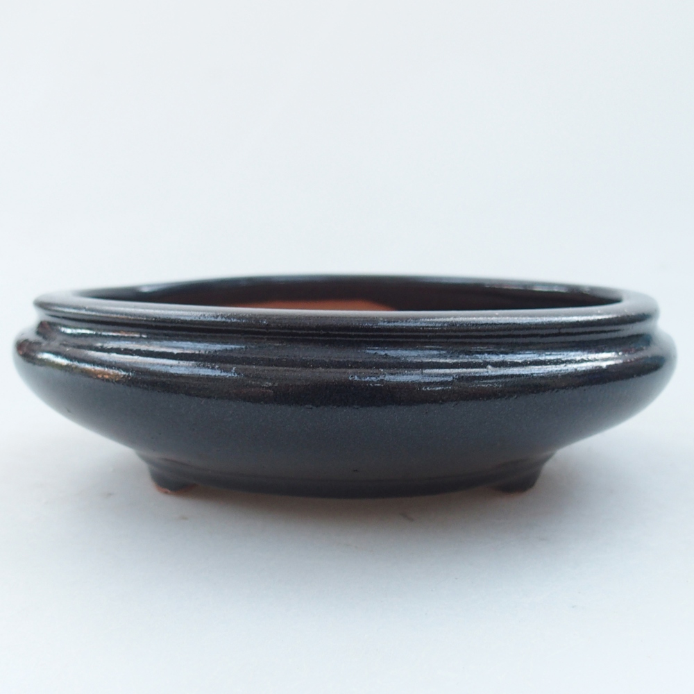 Kerámia bonsai tál 15 x 15 x 5 cm, fekete