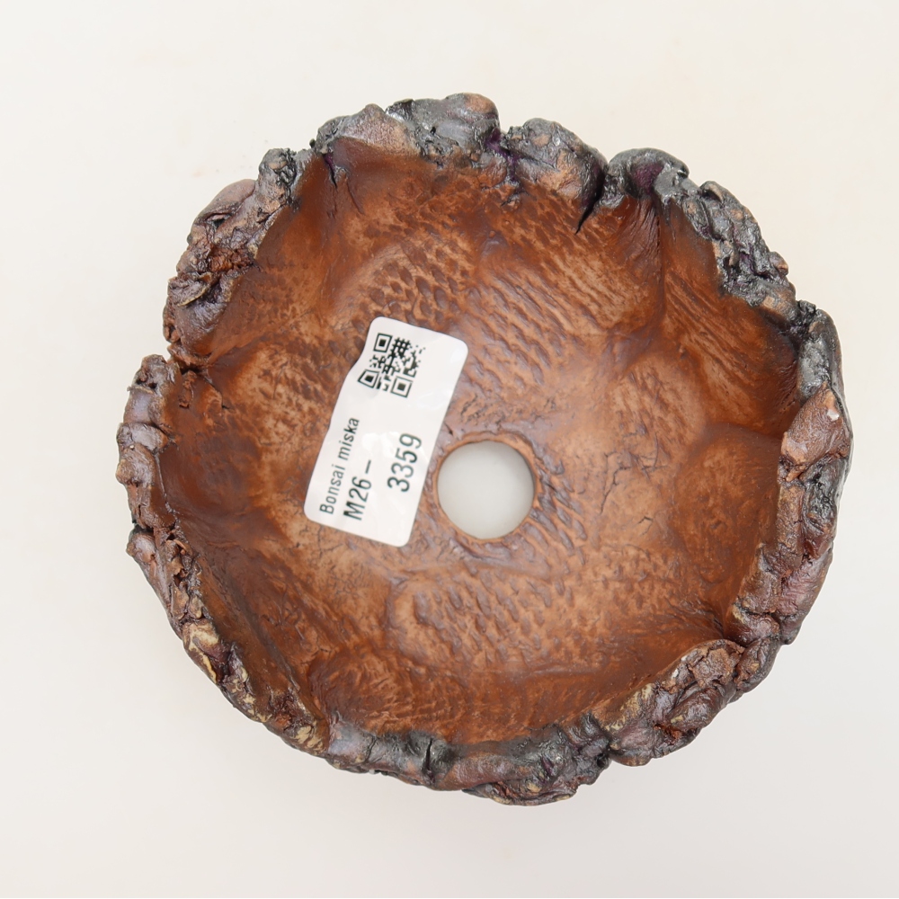 Kerámia héj, 12 x 11 x 7 cm, barna színű