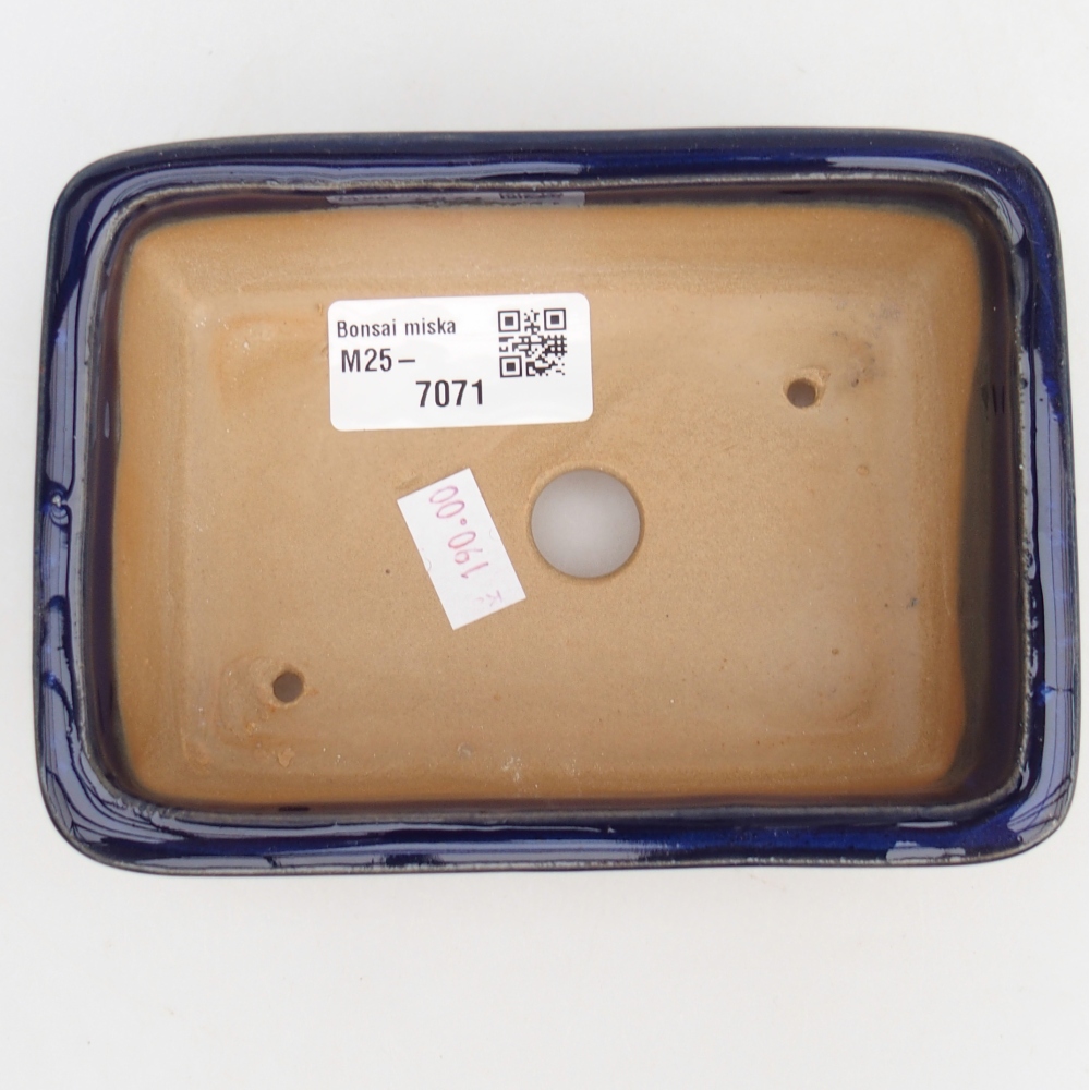 kerámia bonsai tál 13,5 x 10 x 4,5 cm, kék színű