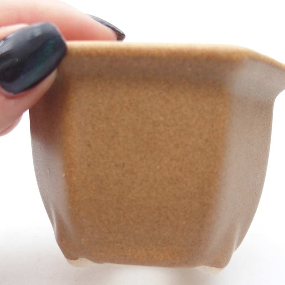 Mini bonsai tál 7,5 x 6,5 x 5 cm, barna