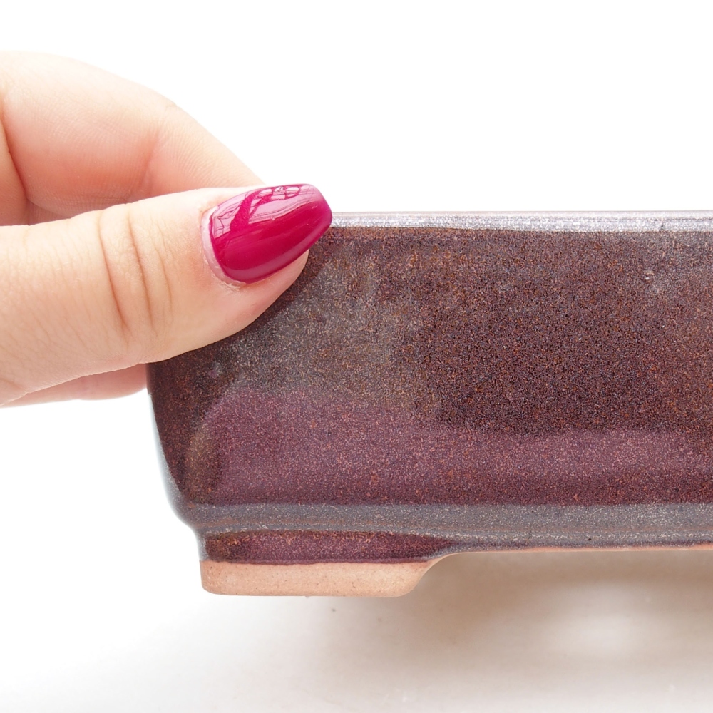 kerámia bonsai tál 15 x 11 x 5,5 cm, barna